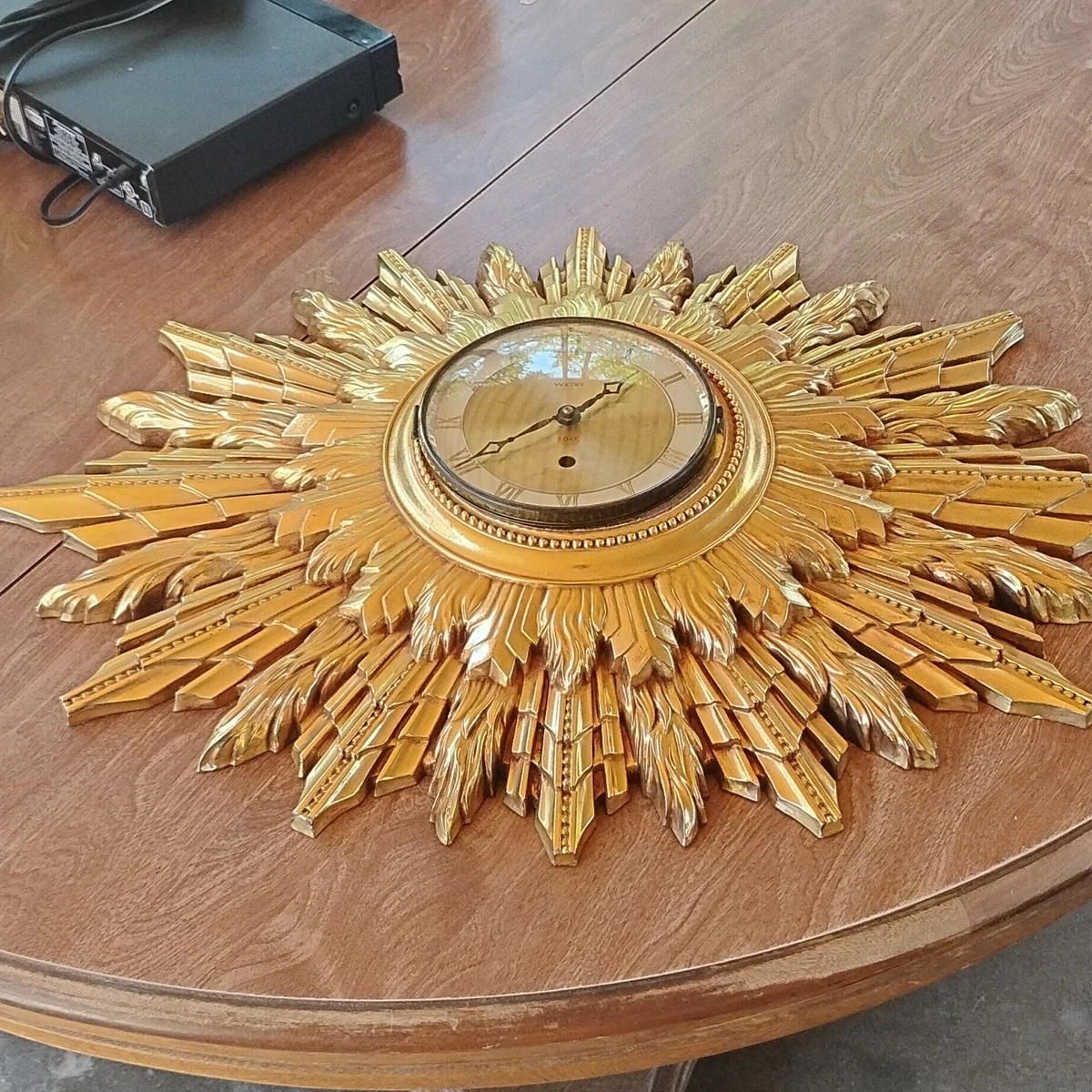 starburst sunburst wall clock products for sale | eBay