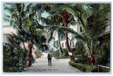 c1910 Promenade Front Hotel Palm Beach Florida FL Antique Unposted Postcard