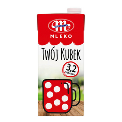 5900512320434 Mlekovita Mleko UHT Twój Kubek 3.2% tłuszczu 1l 