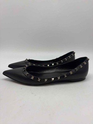 Valentino Black Size 38.5 Rockstud Ballet Flats | eBay