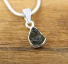 Moldavite Gemstone 925 Sterling Silver Pendant Gifts for her Jewelry R-2749