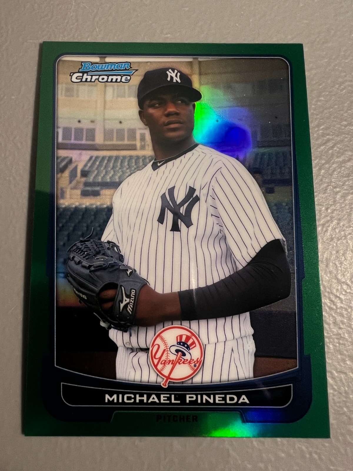 2012 Bowman Chrome - Michael Pineda ( New York Yankees ) Green Refractor #37