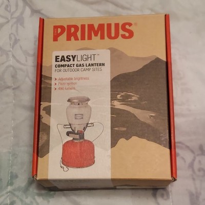 Primus EasyLight Compact Camping Gas Lantern Piezo Ignition 490 Lumens + Case