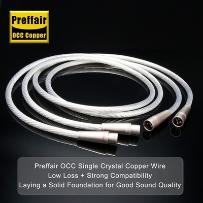 Preffair OCC Copper 15Micro Silver Plated Audio Cable XLR Cables PTEF Insulation