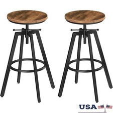 Height Adjustable Swivel Bar Stool, Counter Height Bar Stool Set of 2 Bar Stools