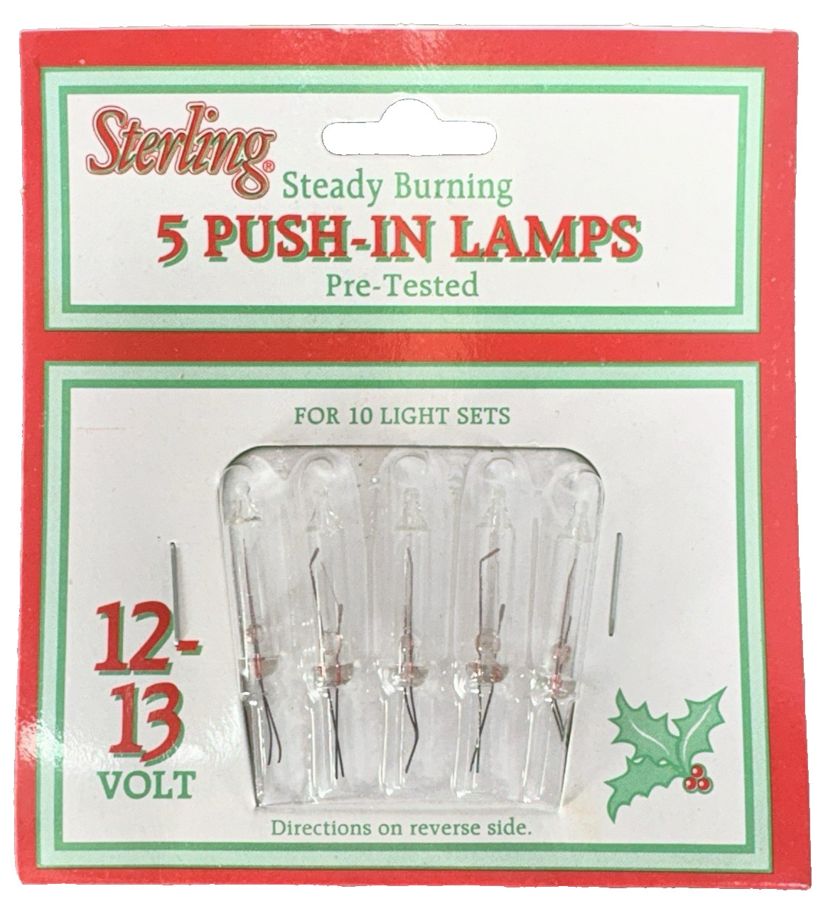 Clear White Mini For 10 Count Light String Vintage
