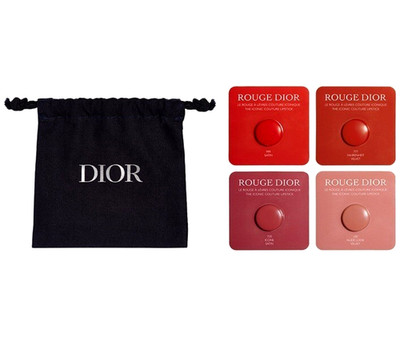 4 Rouge Dior Iconic Couture Lipstick Sample Set 100 720 777 999 Iconic Satin Bag
