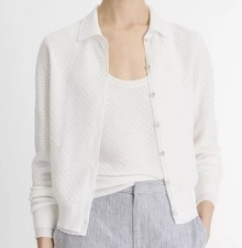 VINCE Women Italian Cotton-Blend Mesh Double ...