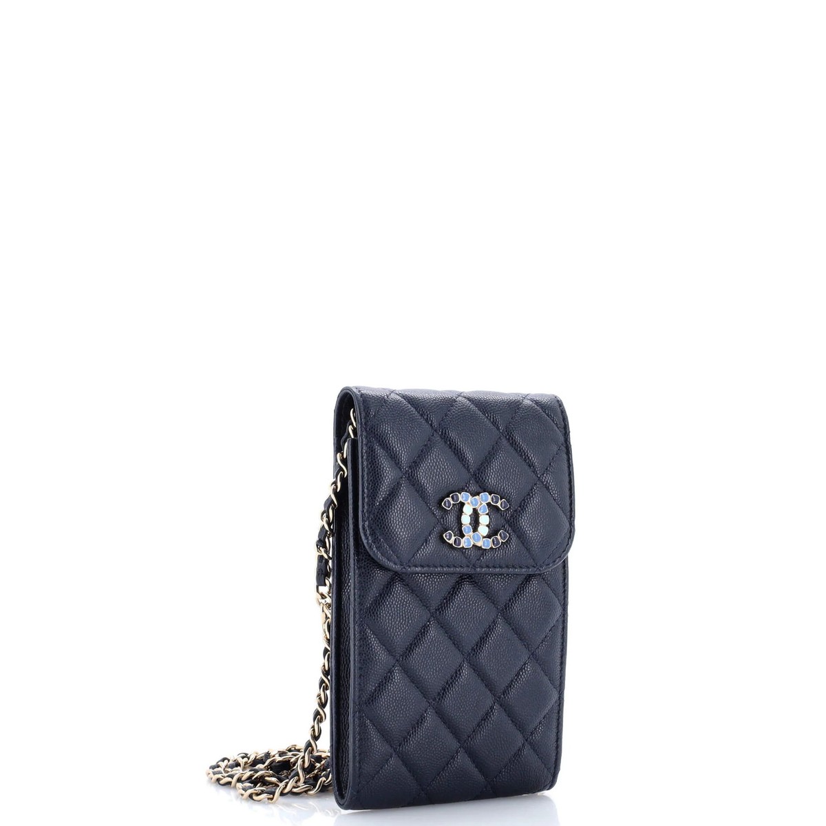 Chanel Crystal CC Flap Phone Holder Crossbody Bag with AirPods Pro