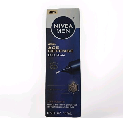 Nivea Men Age Defense Eye Cream with Hyaluronic Acid, 24-Hour Hydrating Under...