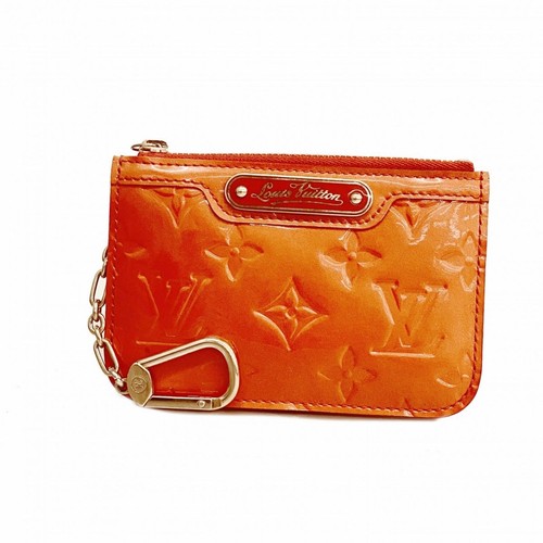 Louis Vuitton Wallet Coin Case Vernis Pochette Clé NM M93638 Orange Sunset