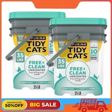 2 Pack Purina Tidy Cats Free and Clean Unscented Cat Litter
