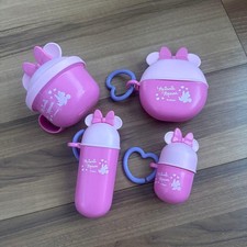 Disney Minnie Mouse Baby Rice Cracker Case Set Pink Plastic 4pcs