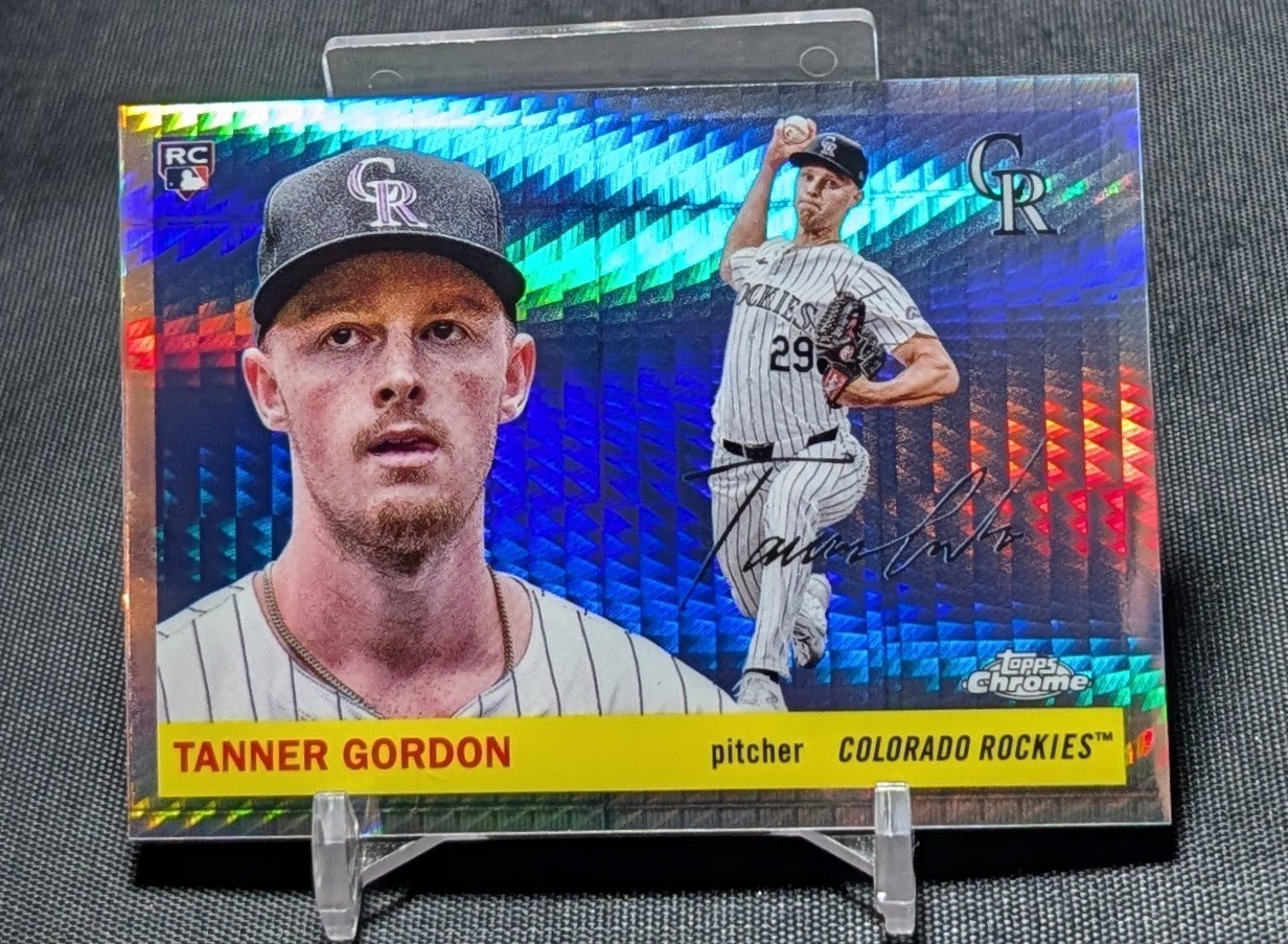 Tanner Gordon Prism Refractor Rookie 2025 Topps Chrome Platinum Card 387 Rockies