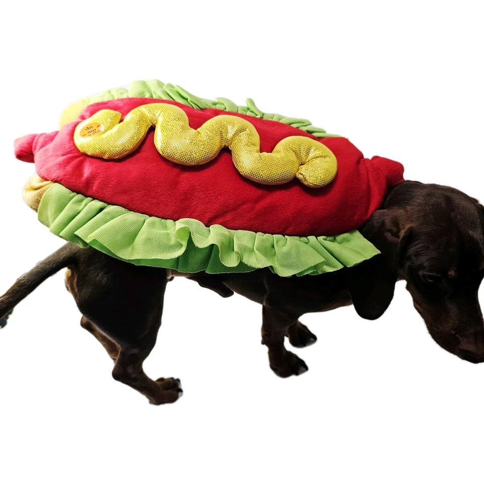 Новый Хэллоуин полного тела хот-дог домашних животных костюм со светодиодами размер Lare / XL  - Изображение 2 из 4