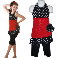That's What Girls Do Adult Large Jazz Tap Dance Costume Capri Pants Top
