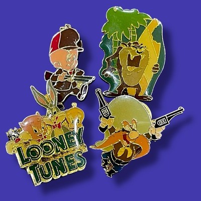 VTG Warner Bros Pins Taz Elmer Bugs Yosemite Sam Porky Pig Tweety Looney Tunes