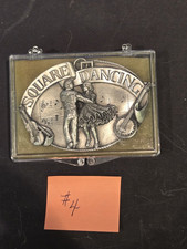 Vtg 1985 NOS Western Square Dancing BELT BUCKLE- Siskiyou Buckle Co.