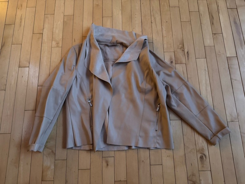 Bagatelle Tan Beige Camel Leather Jacket Women 1X 16 18