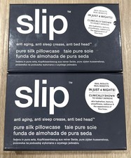 2 Slip Anti-Aging Pure Silk Queen Pillowcases 20 x 30 Charcoal BRAND NEW