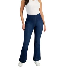 I.N.C. High Rise Bootleg Pull-On Jeans Size 16 Dark Indigo NWT