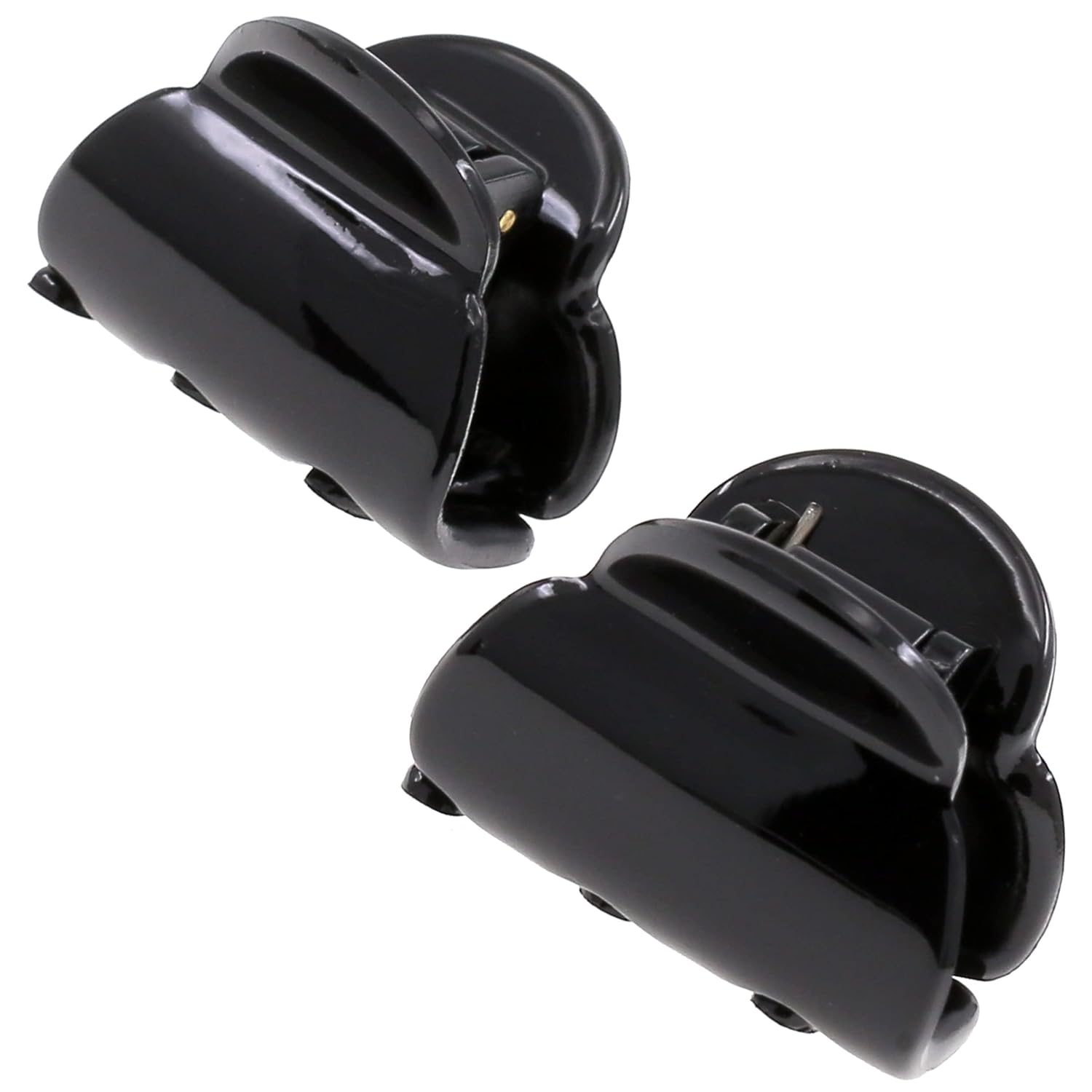 Paris CP3478 French Hair Clip for Women, Set of 2 Small Black Girls Hair Claw Cl