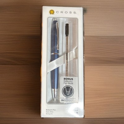 Cross Calais Midnight Blue Black Medium Ballpoint Pen W/ Refill New Sealed