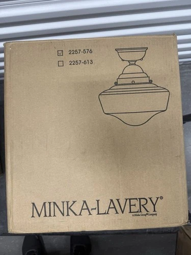 Minka Lavery 2257-576 1 Light 14.5"H Semi-Flush Ceiling Fixture-Brushed Bronze - Picture 6 of 9