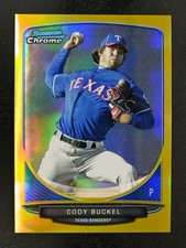 2013 Bowman #BCP97 Cody Buckel /50 Gold Refractor Chrome Prospects Rangers
