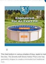 30' x 48" Round Unibead 25 Gauge Swimming Pool Liner - (Choose Pattern)