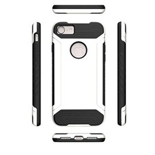 GSA Slim Hybrid Case For iPhone SE 2022-20 /8/7/6/6s - White/Black