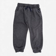 JoJo Maman B&eacute;b&eacute; Kids Joggers Grey Cotton Blue Drawstring, 3-4 years