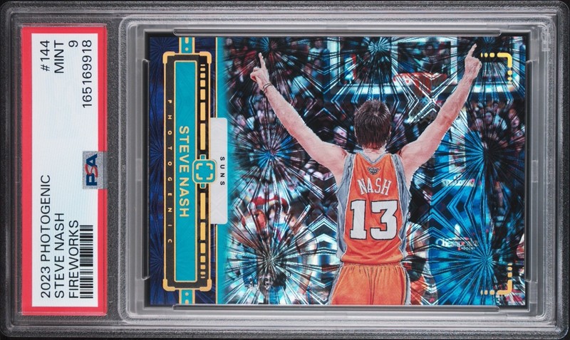 2023-24 Panini Photogenic - Steve Nash #144 Fireworks /5 PSA 9 MINT POP 1