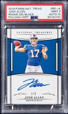 2018 Panini National Treasures Josh Allen Rookie Signatures Black /5 PSA RC Auto