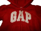 6P NWT Girls 6-12M BABY GAP Red Fleece Hooded Hoodie Full Zip Sweatshirt Jacket — photo 2