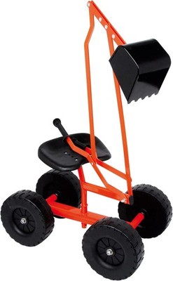 small foot Bagger mit Schaufel und Rädern für Kinder, Sandspielzeug, 360° drehba