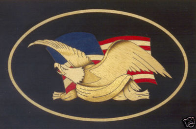 Eagle Marquetry #EG1 6''x3-3/4'' or 4-1/2''x2-13/16'', VENEER WOODWORKING REQUIRED