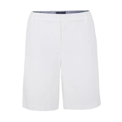 TOMMY HILFIGER Chino Shorts Cotton Ladies Summer Women Pockets Holiday White 599 - Image 1 of 4