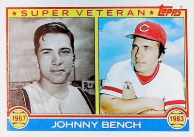 1983 TOPPS #61 Johnny Bench SUPER VETERAN 1967 / 1983 CINCINNATI