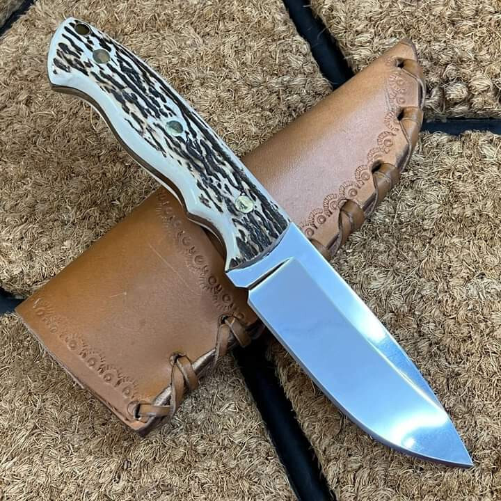 Knives Ebay Stag handle vintage fixed blade knife | Knife lot | Christmas gift ...