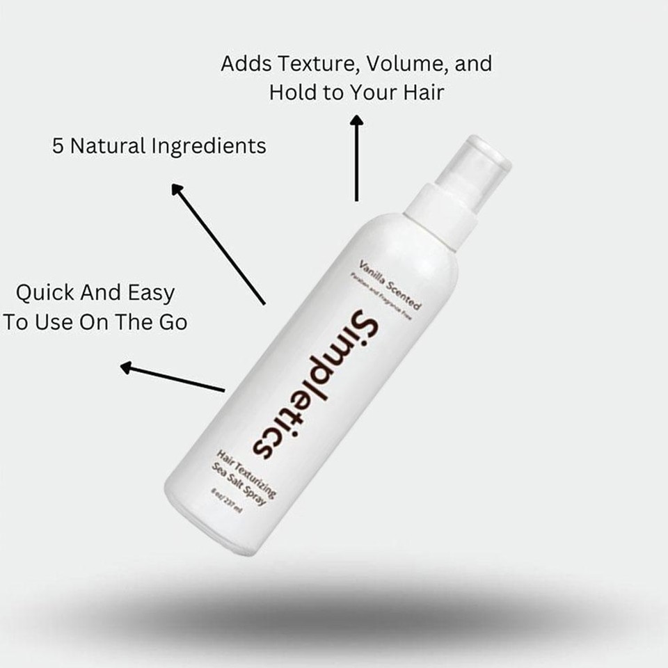 Simpletics Sea Salt Spray,Texturizing Vanilla Sea Salt Spray HairCare Styling eBay