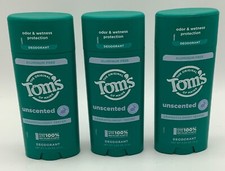 3 Pack Original Toms Maine Men Natural Deodorant Unscented 3.25 Oz