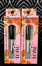 2x IONI CRYSTAL CLEAR PERFECT BROW GEL SET SHAPE DEFINE 24H HOLD EYEBROW DEFINER
