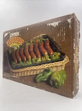 Vintage PYREX 2320 Fireside Naturals Corning 2 Quart Utility Dish & Basket