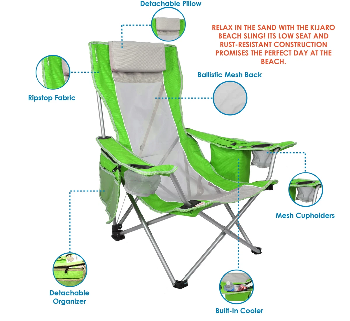 Kijaro beach on sale sling chair