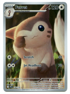 ˆ ˆ Pokemon Furret Illustration Rare Journey Together Full Art 168/159