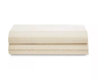 Ralph Lauren Annandale Meade Tonal Sand King Flat Sheet, New and Sealed