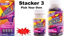 Stacker Three w/Chitosan Dietary 2 Fat Burner Weight Loss Capsule (Pick Your)