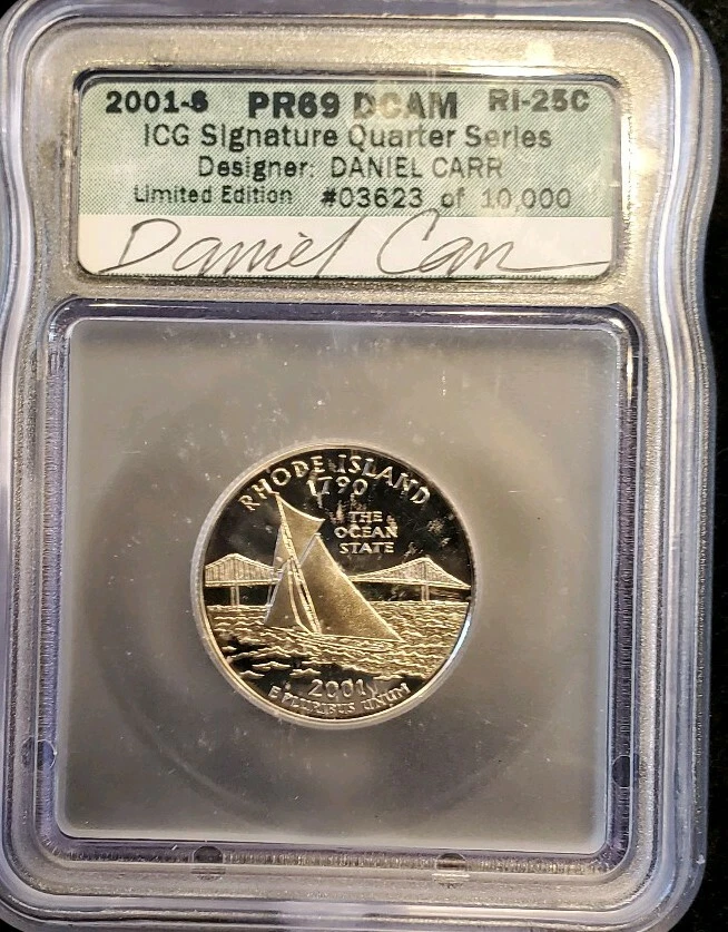 5 2001 S PR69 DCAM Signature Quarter Series Set limited 10,000 read. T8886 - Image 3 of 4
