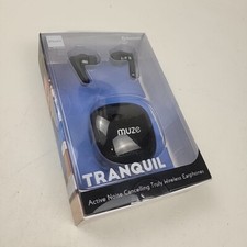 Muze By Vivitar Tranquil Wireless Bluetooth Noise Canceling Earbuds Black